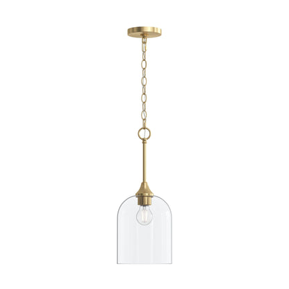Progress Lighting P500514-191 Ilia 1 Light 8 Inch Brushed Gold Pendant Ceiling Light