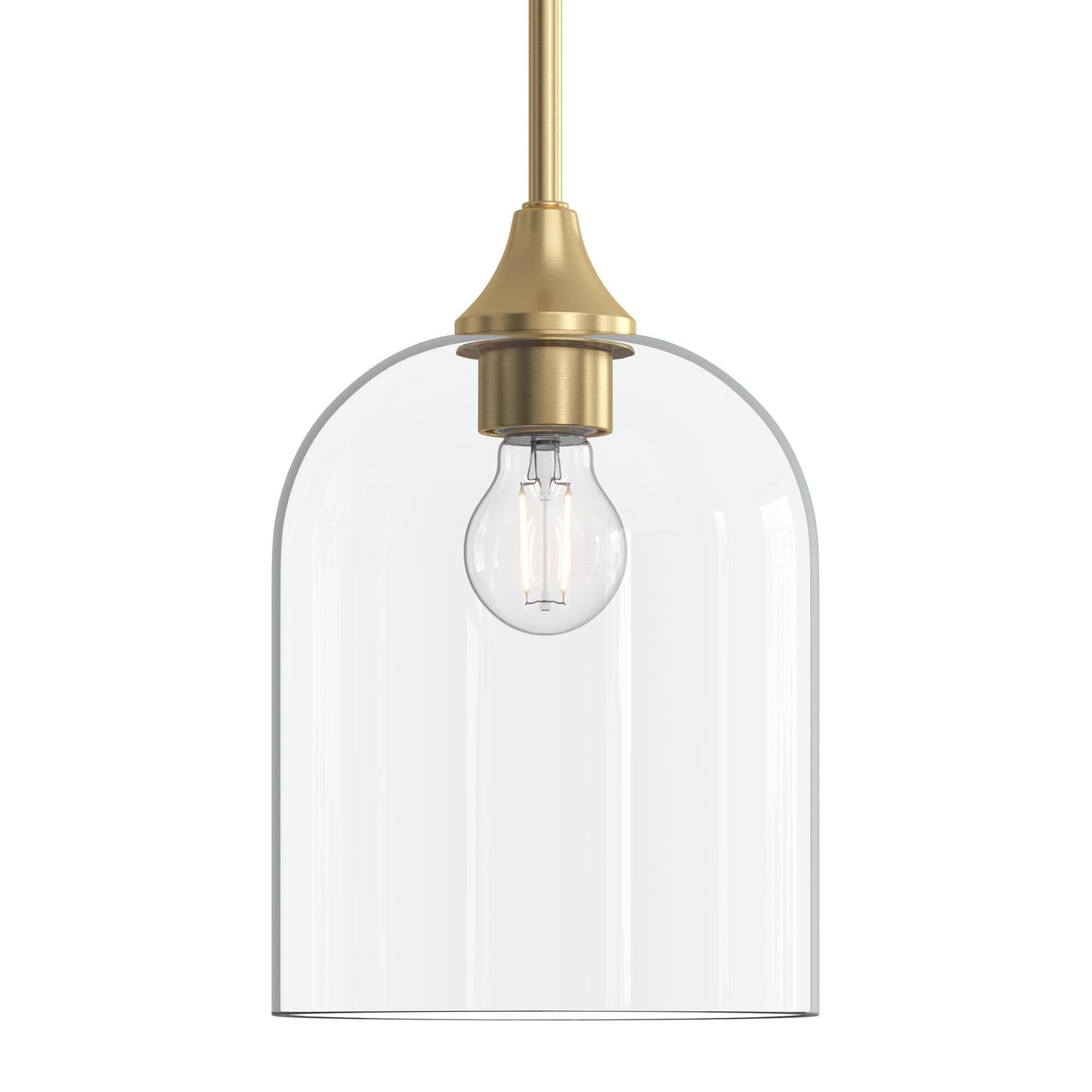 Progress Lighting P500514-191 Ilia 1 Light 8 Inch Brushed Gold Pendant Ceiling Light