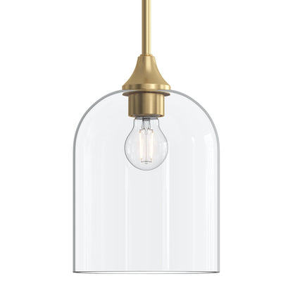Progress Lighting P500514-191 Ilia 1 Light 8 Inch Brushed Gold Pendant Ceiling Light