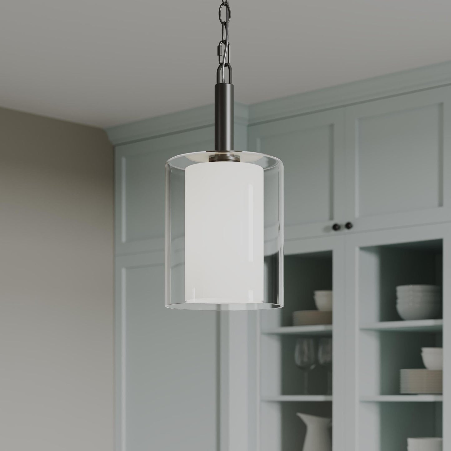 Progress Lighting P500515-31M Mack Pendant lifestyle application shot in kitchen