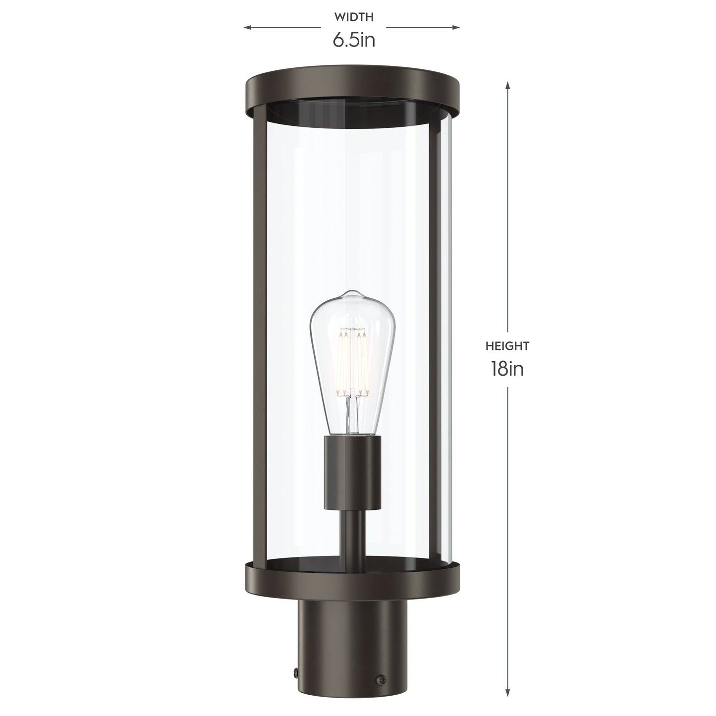 Progress Lighting P540112-020 Kagen Outdoor Post Lantern Dimensions 6.5in Wide 18in Tall