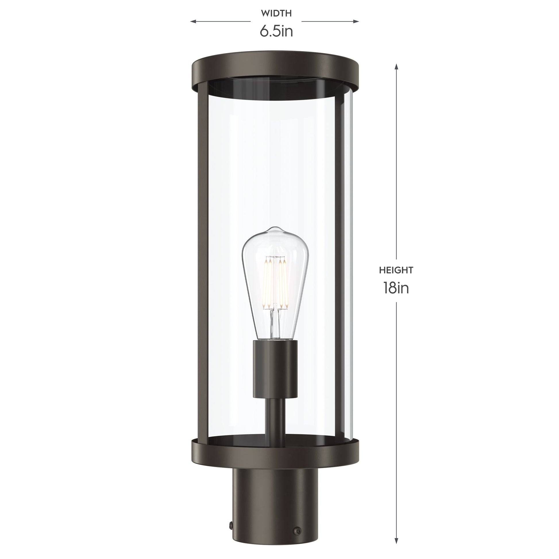 Progress Lighting P540112-020 Kagen Outdoor Post Lantern Dimensions 6.5in Wide 18in Tall