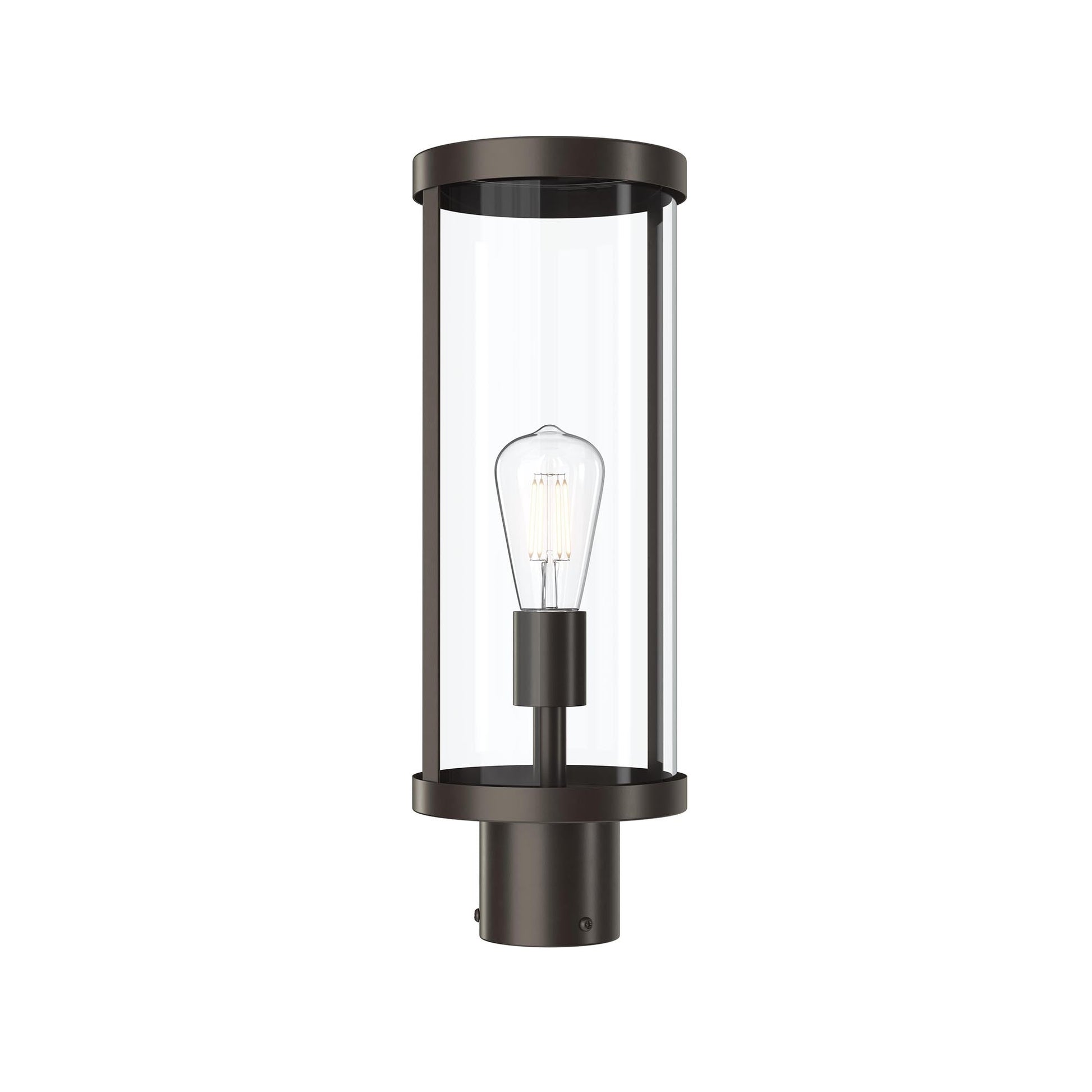 Progress Lighting P540112-020 Kagen 1 Light Antique Bronze Outdoor Post Lantern with Clear Glass