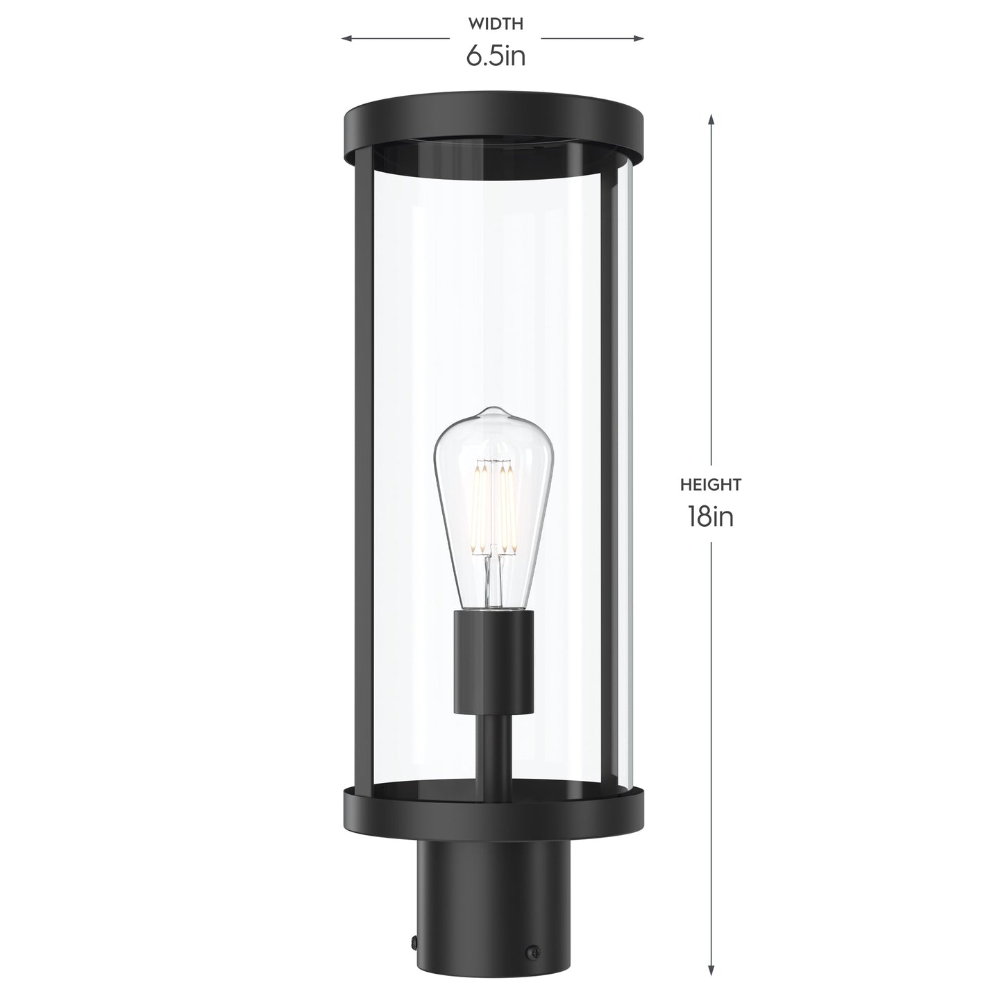 Progress Lighting P540112-31M Kagen Outdoor Post Lantern - Dimensions 6.5in Width x 18in Height