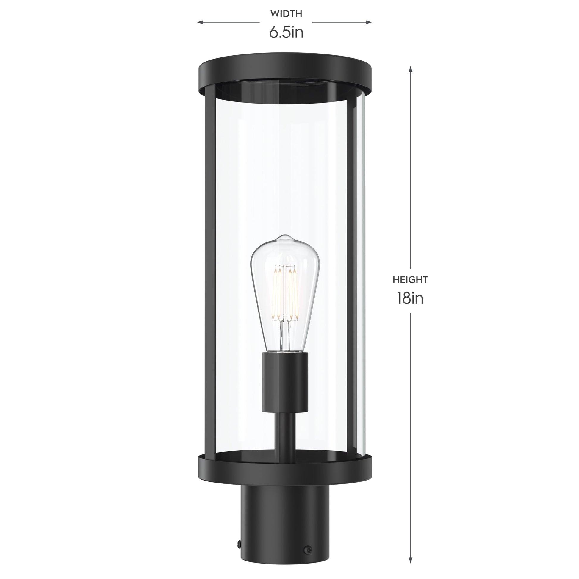 Progress Lighting P540112-31M Kagen Outdoor Post Lantern - Dimensions 6.5in Width x 18in Height