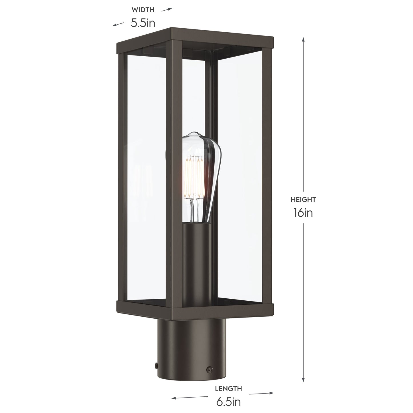 Progress Lighting P540113-020 Ryle 1 Light Antique Bronze Post Lantern - Image 6