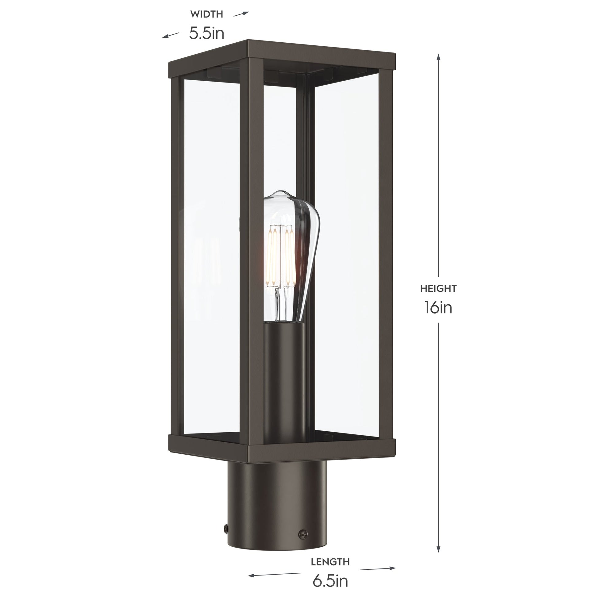Progress Lighting P540113-020 Ryle 1 Light Antique Bronze Post Lantern - Image 6