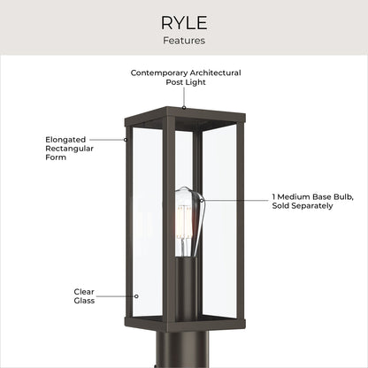 Progress Lighting P540113-020 Ryle Post Lantern - Feature Infographic with Callouts