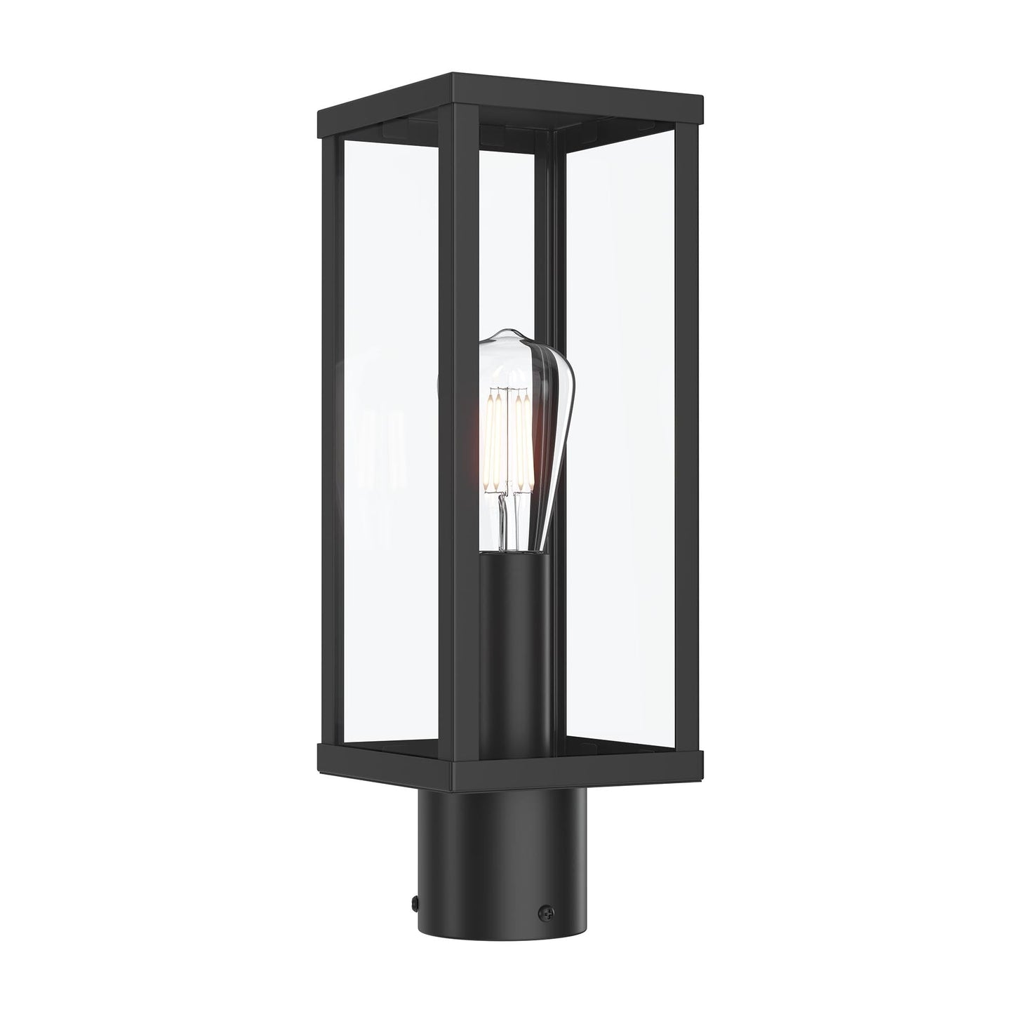 Progress Lighting P540113-31M Ryle 1 Light Matte Black Outdoor Post Lantern with Clear Glass Panels - Main Product Image