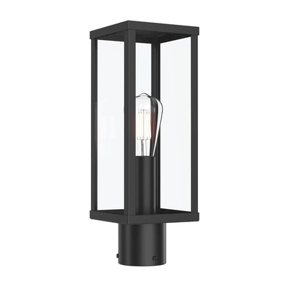 Progress Lighting P540113-31M Ryle 1 Light Matte Black Outdoor Post Lantern with Clear Glass Panels - Main Product Image