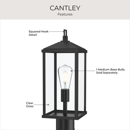 Progress Lighting P540114-31M Cantley 1 Light 6.5 inch Matte Black Outdoor Post Lantern
