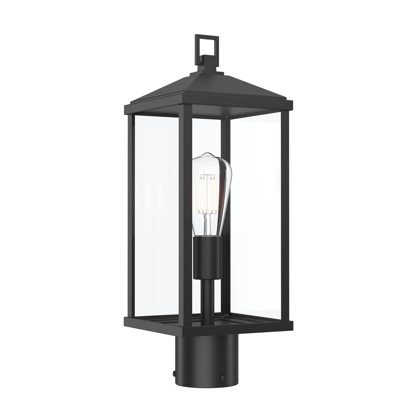 Progress Lighting P540114-31M Cantley 1 Light Matte Black Outdoor Post Lantern with Clear Glass Panels - Main Product Image