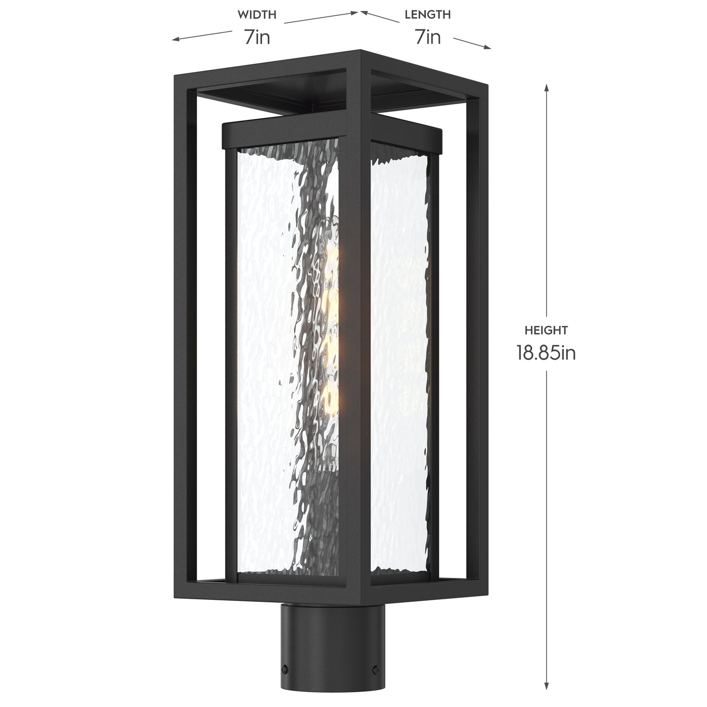 Progress Lighting P540115-031 Shaw Outdoor Post Lantern Dimensions: 7in W x 7in L x 18.85in H