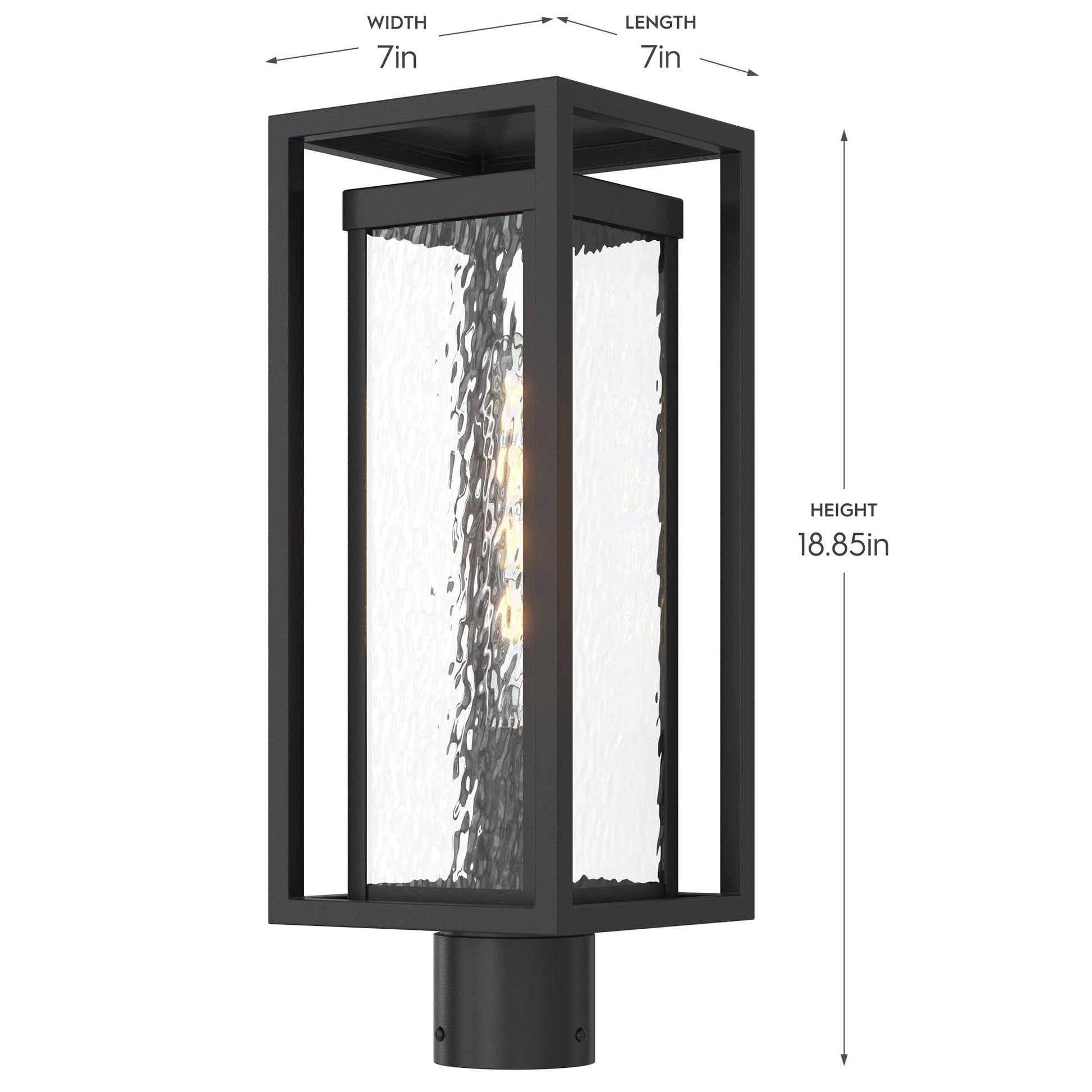 Progress Lighting P540115-031 Shaw Outdoor Post Lantern Dimensions: 7in W x 7in L x 18.85in H