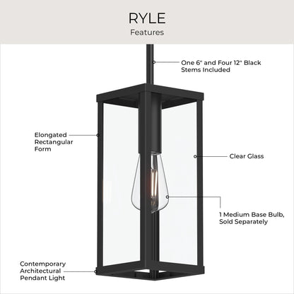 Progress Lighting Ryle Outdoor Pendant Features Infographic