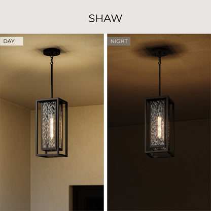 Progress Lighting P550148-020 Shaw Outdoor Pendant Hanging Lantern - Day and Night Versatility Comparison