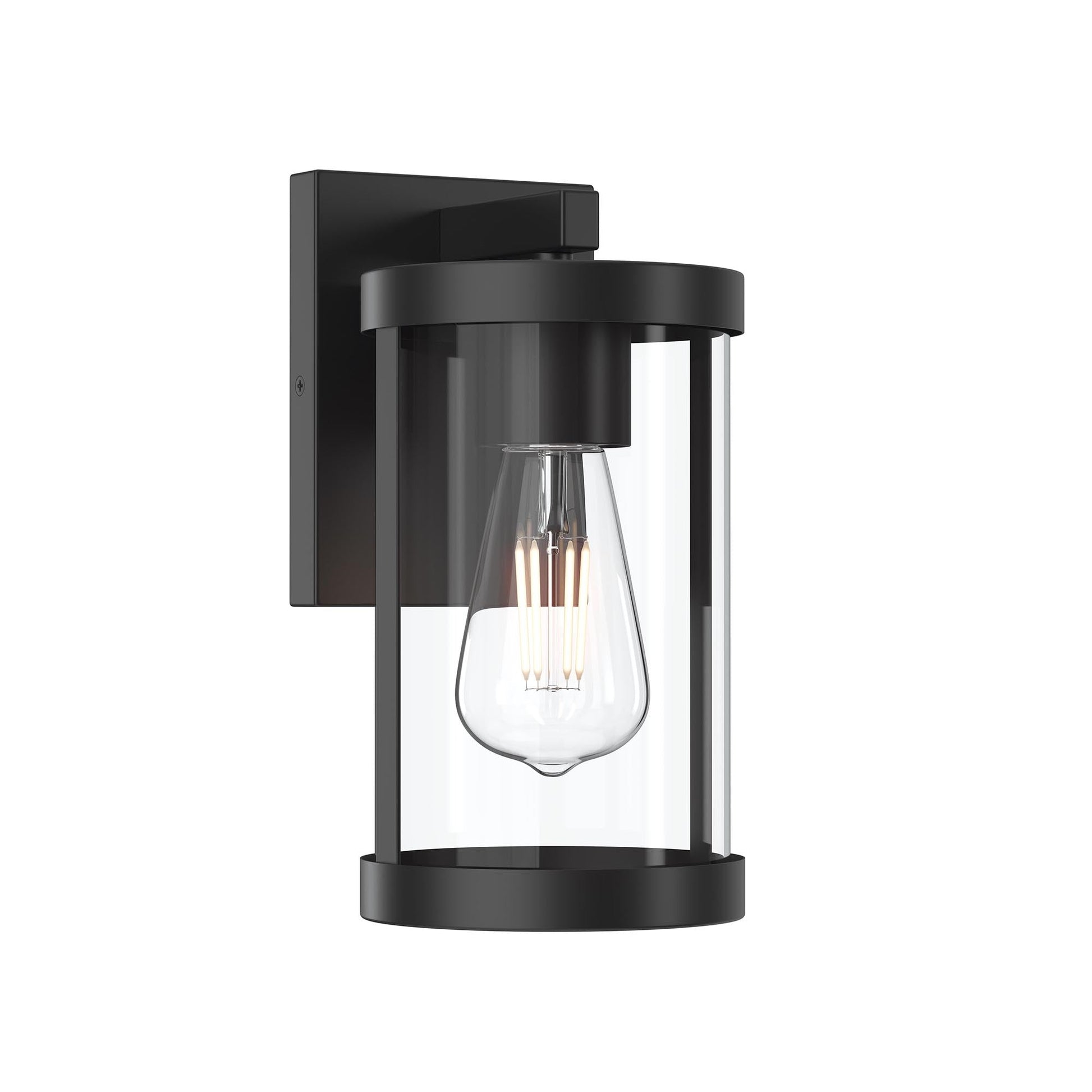 Progress Lighting P560393-31M Kagen 1 Light Matte Black Outdoor Wall Lantern with Clear Glass