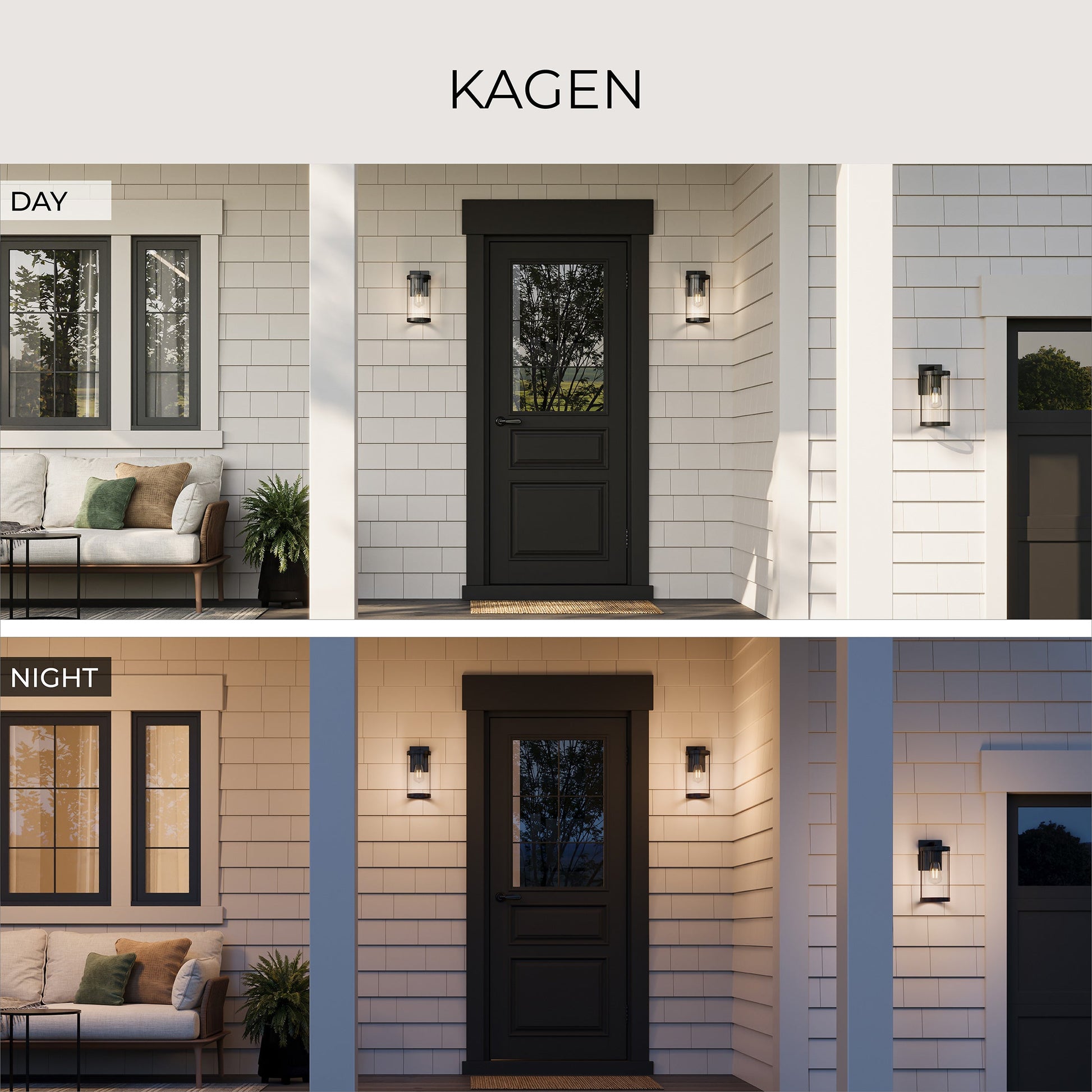 Progress Lighting Kagen P560394-31M Day and Night Versatility Infographic
