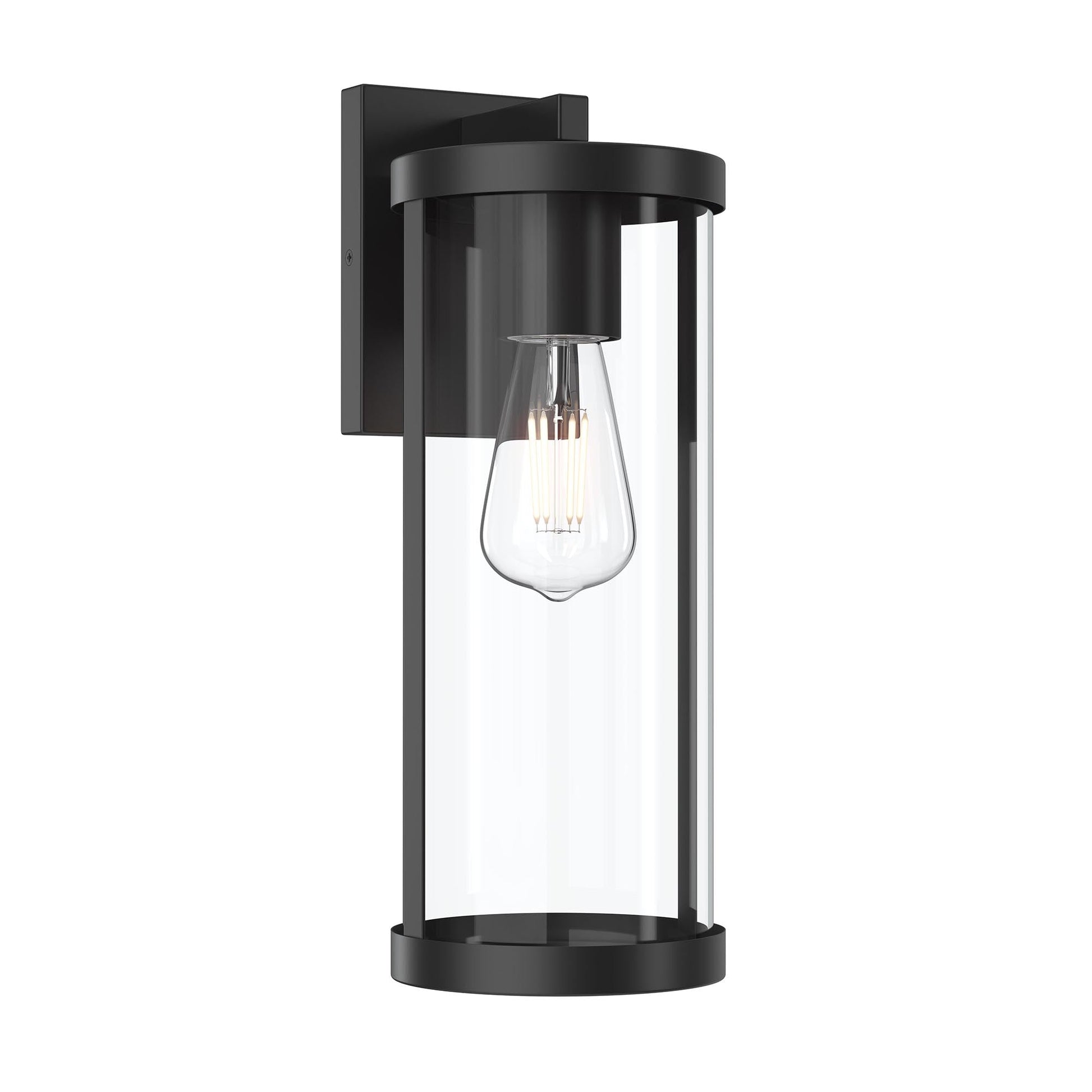 Progress Lighting P560395-31M Kagen 1 Light Matte Black Outdoor Wall Lantern with Clear Glass