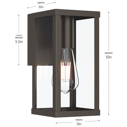 Progress Lighting P560397-020 Ryle Wall Lantern Dimensions - 10in Height, 5in Width, 6in Depth