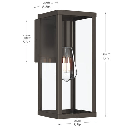 Progress Lighting P560398-020 Ryle Outdoor Wall Lantern Dimensions: 13in Height, 5.5in Width, 6.5in Depth