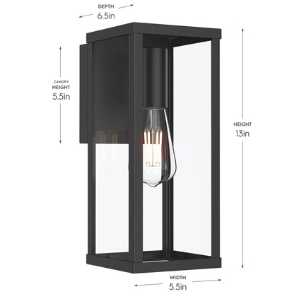 Progress Lighting P560398-31M Ryle Outdoor Wall Lantern Dimensions - Height 13in Width 5.5in Depth 6.5in