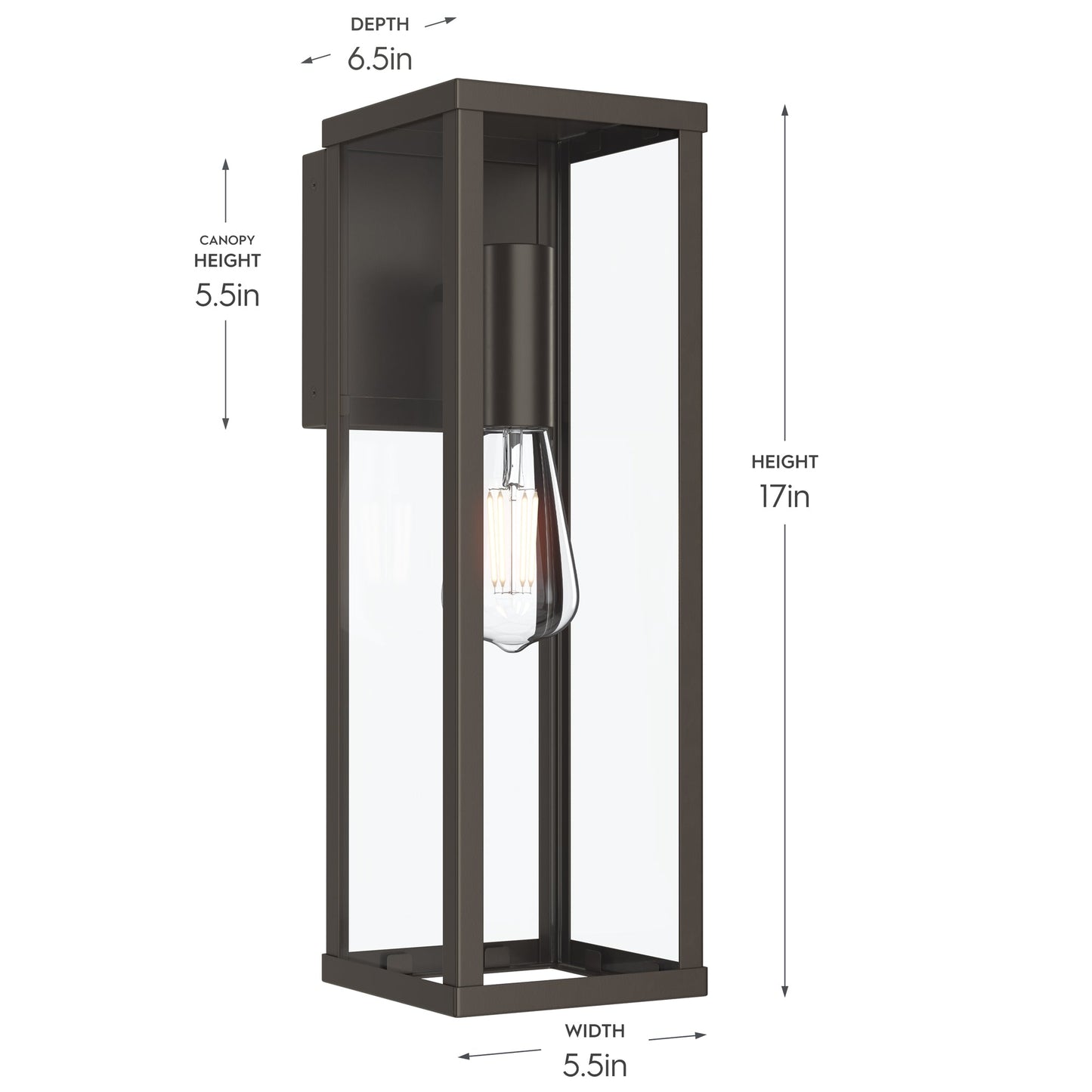 Progress Lighting P560399-020 Ryle Outdoor Wall Lantern Dimensions Diagram