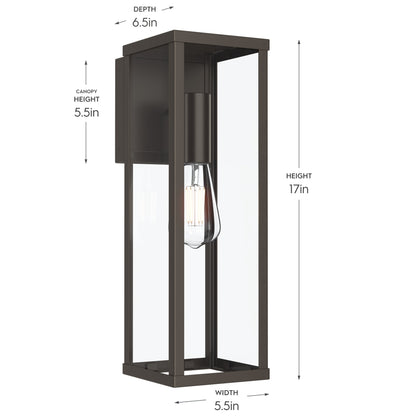 Progress Lighting P560399-020 Ryle Outdoor Wall Lantern Dimensions Diagram
