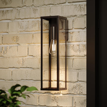 Progress Lighting P560400-020 Ryle Antique Bronze Outdoor Wall Lantern - Lifestyle Shot on Brick Wall