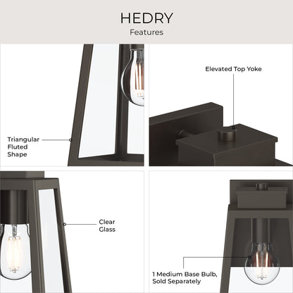 Progress Lighting P560401-020 Hedry Outdoor Wall Lantern in Antique Bronze - View 6