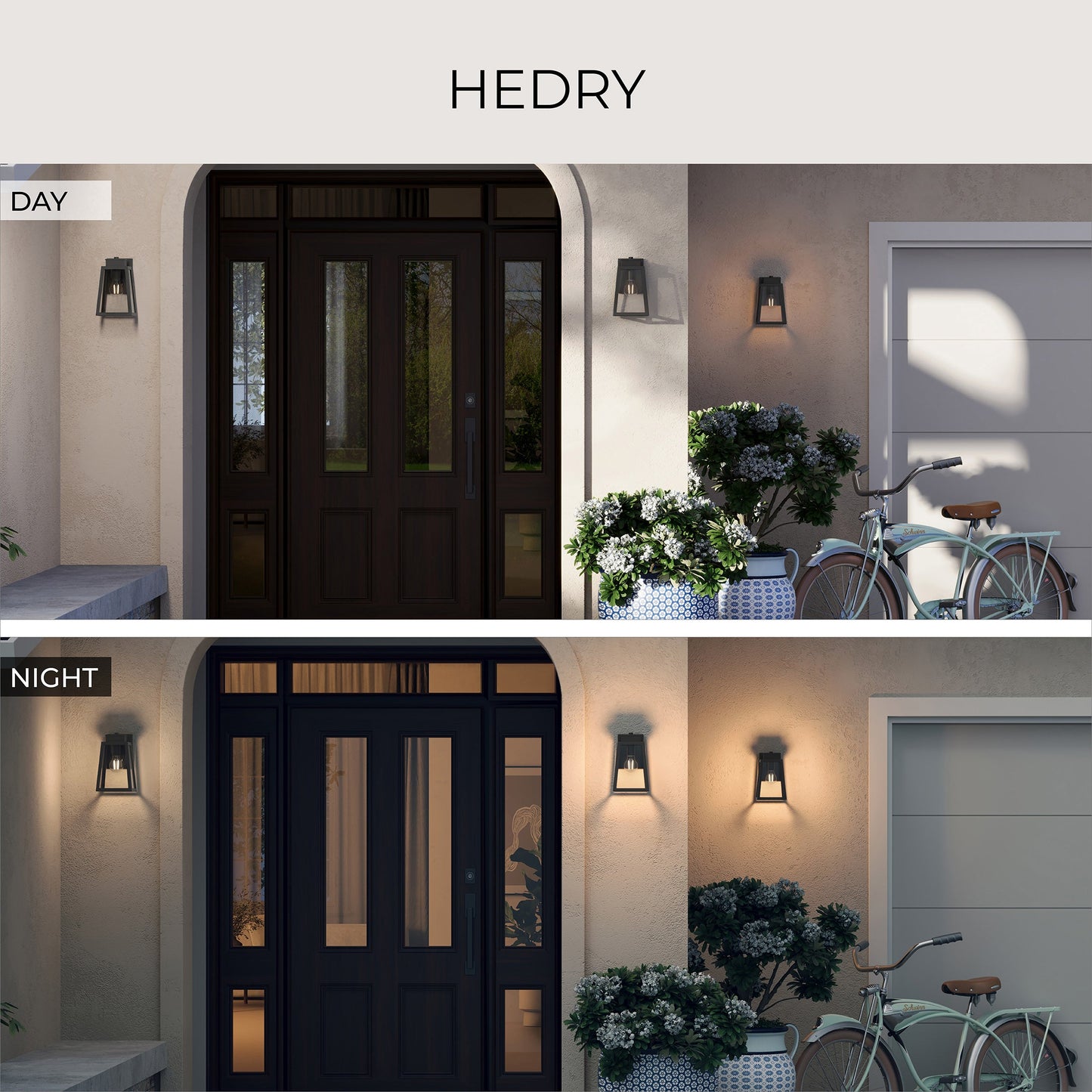 Progress Lighting P560401-31M Hedry 1 Light Matte Black Outdoor Wall Lantern - Additional View 7