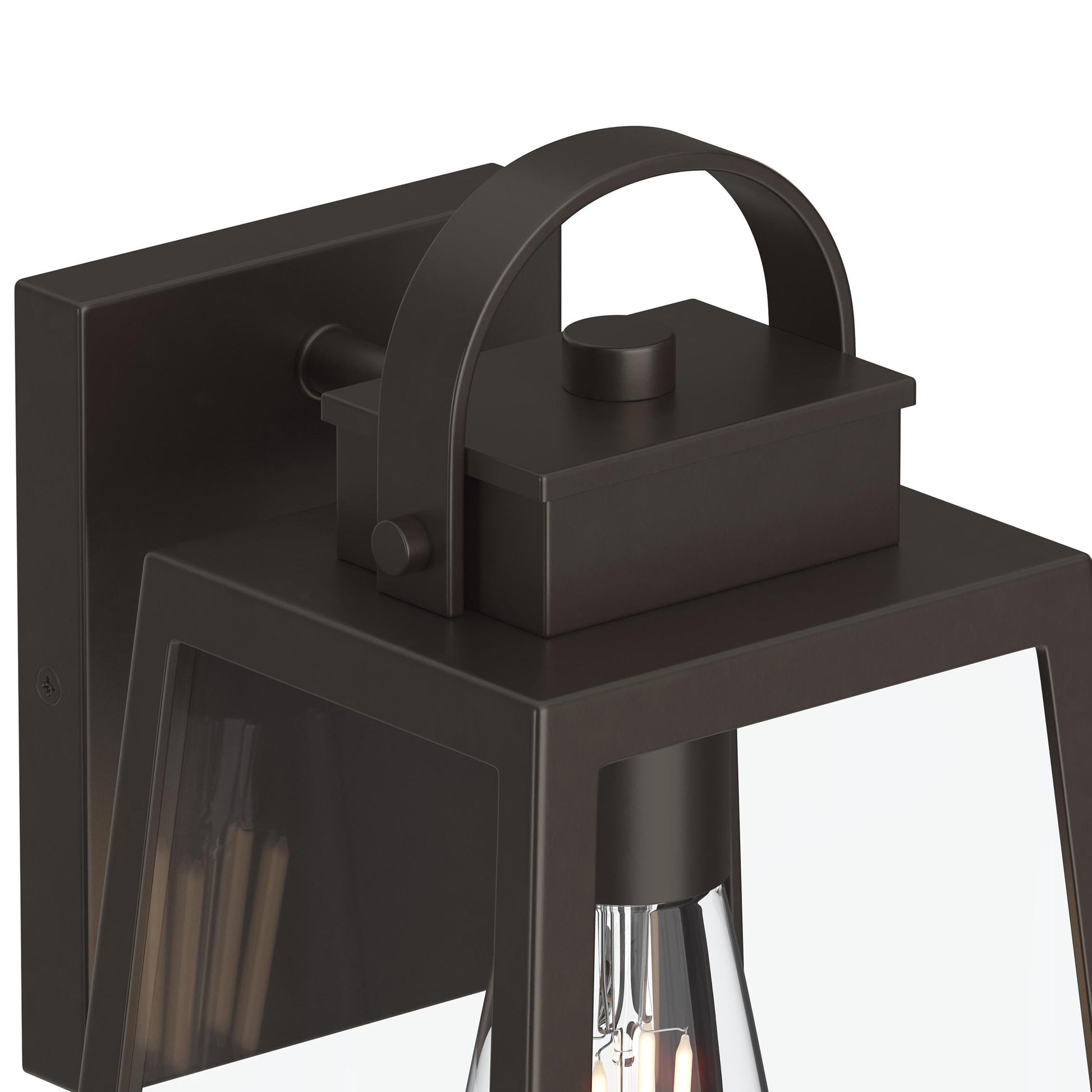 Progress Lighting P560402-020 Hedry Antique Bronze Outdoor Wall Lantern - Top Detail Close-Up