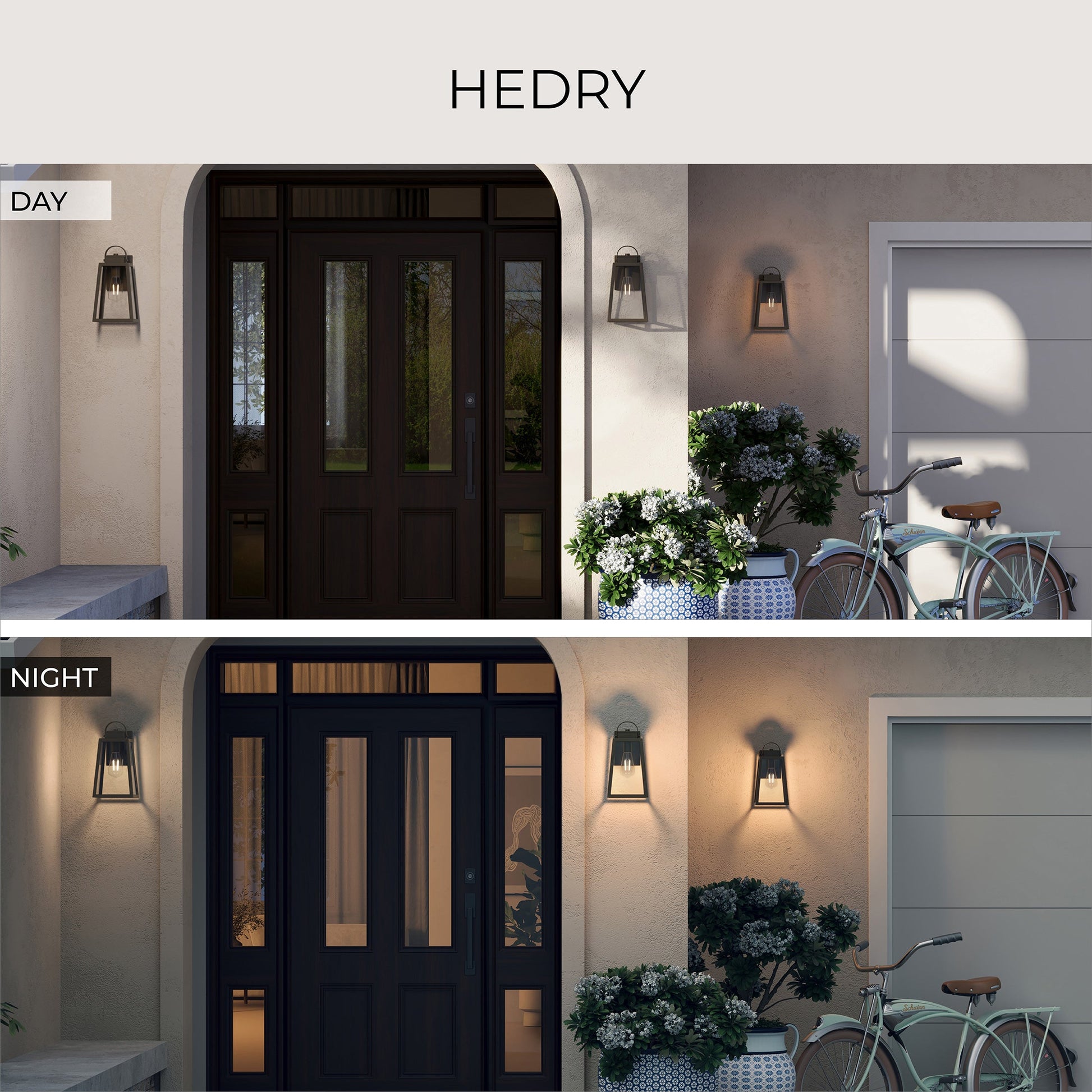 Progress Lighting P560403-020 Hedry Antique Bronze Outdoor Wall Lantern - Image 7