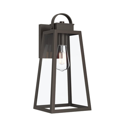 Progress Lighting P560403-020 Hedry 1 Light Antique Bronze Large Outdoor Wall Lantern with Clear Glass Panels - Main Product Image