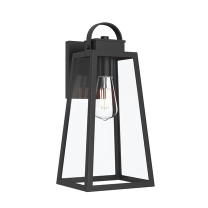 Progress Lighting P560403-31M Hedry 1 Light Matte Black Outdoor Wall Lantern with Clear Glass Panels - Main Product Image