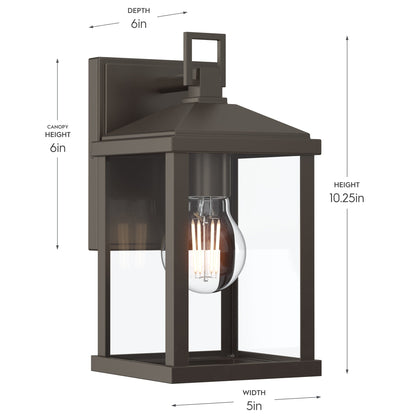 Progress Lighting P560404-020 Cantley Outdoor Wall Lantern Dimensions - Height 10.25in Width 5in Depth 6in