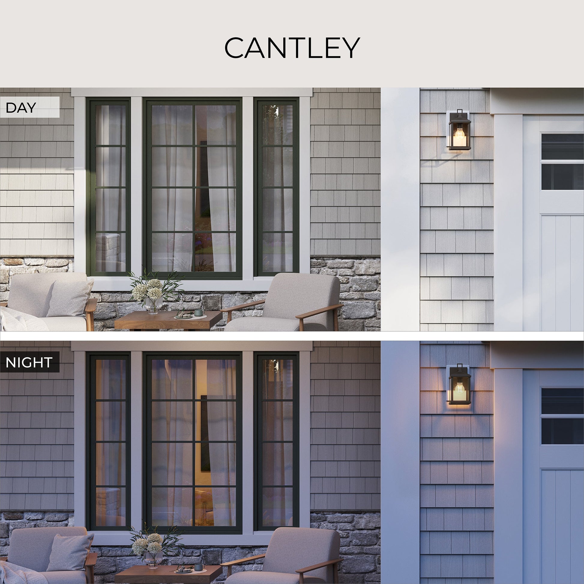 Progress Lighting P560404-020 Cantley Outdoor Wall Lantern Day and Night Versatility