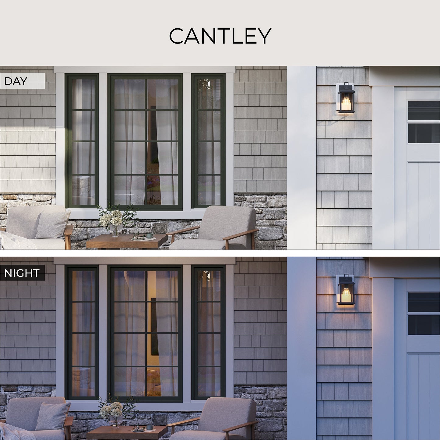 Progress Lighting P560404-31M Cantley Outdoor Wall Lantern - Day and Night Versatility Lifestyle