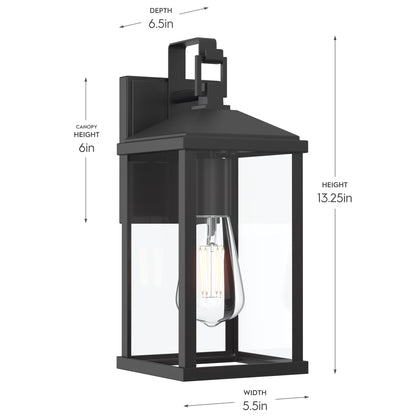 Progress Lighting P560405-31M Cantley Outdoor Wall Lantern - Dimensions: 13.25in H x 5.5in W x 6.5in D