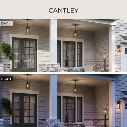 Progress Lighting P560407-31M Cantley 1 Light 20 Inch Matte Black Outdoor Wall Lantern