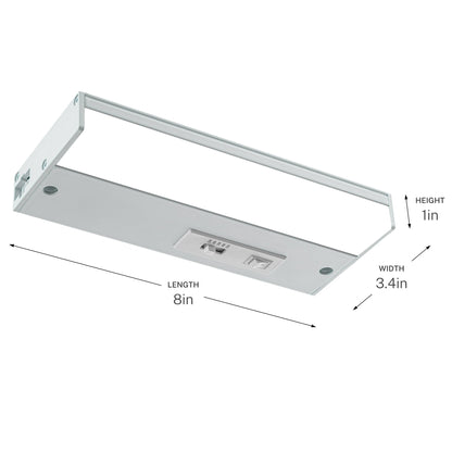 Progress Lighting P700029-030-CS - Dimensions: 8in Length x 3.4in Width x 1in Height