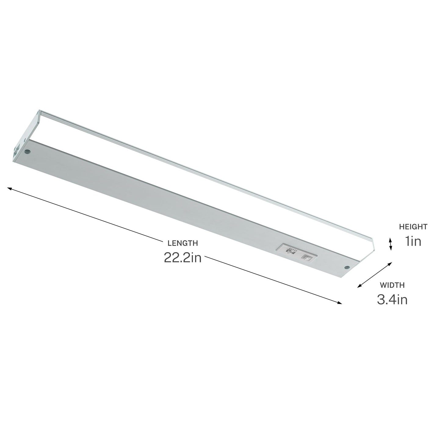 Progress Lighting P700031-030-CS Arza Select - Dimensions: 22.2in Length, 3.4in Width, 1in Height