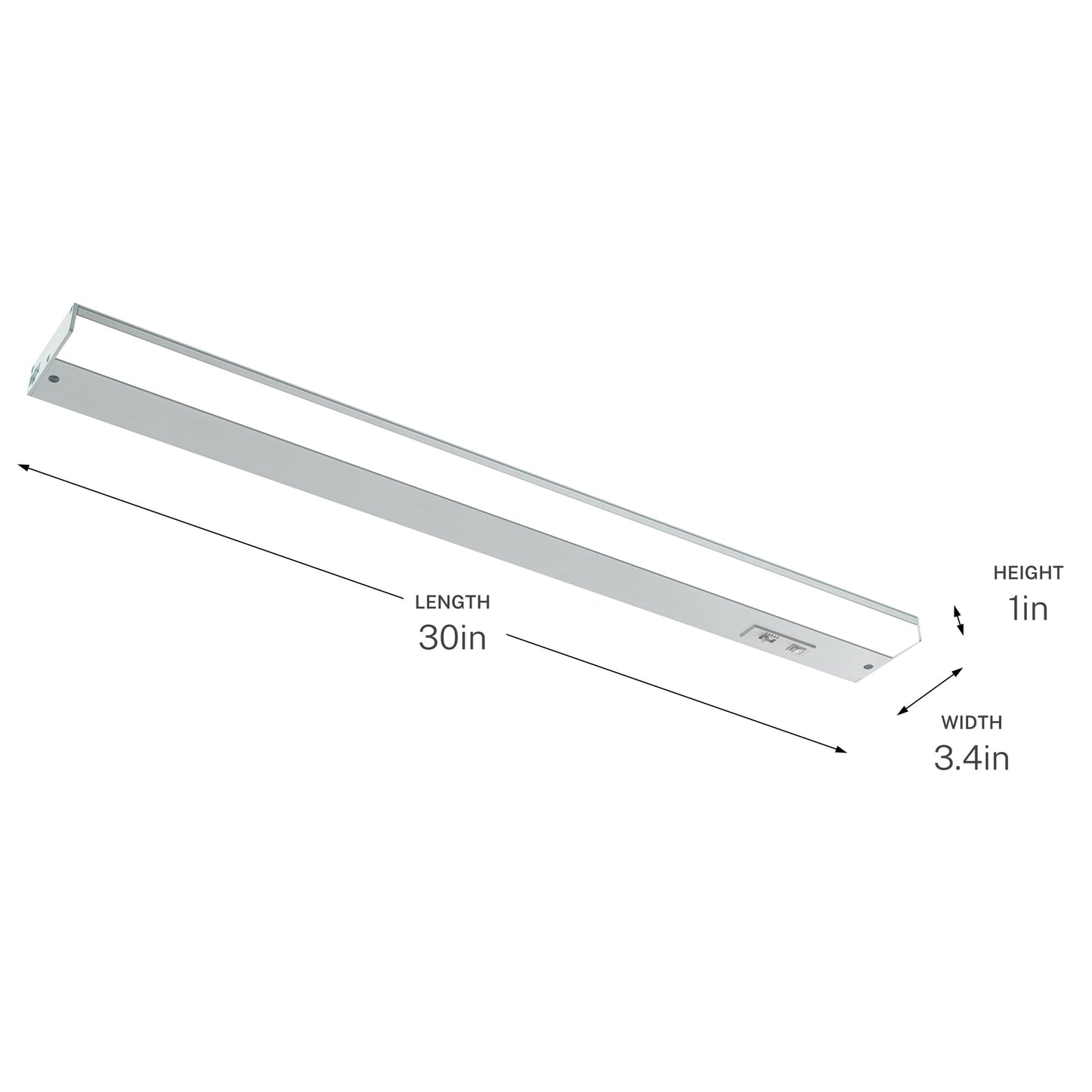 Progress Lighting P700032-030-CS Arza Select 30 Inch White LED Under Cabinet Light - Dimensions: 30in Length x 3.4in Width x 1in Height