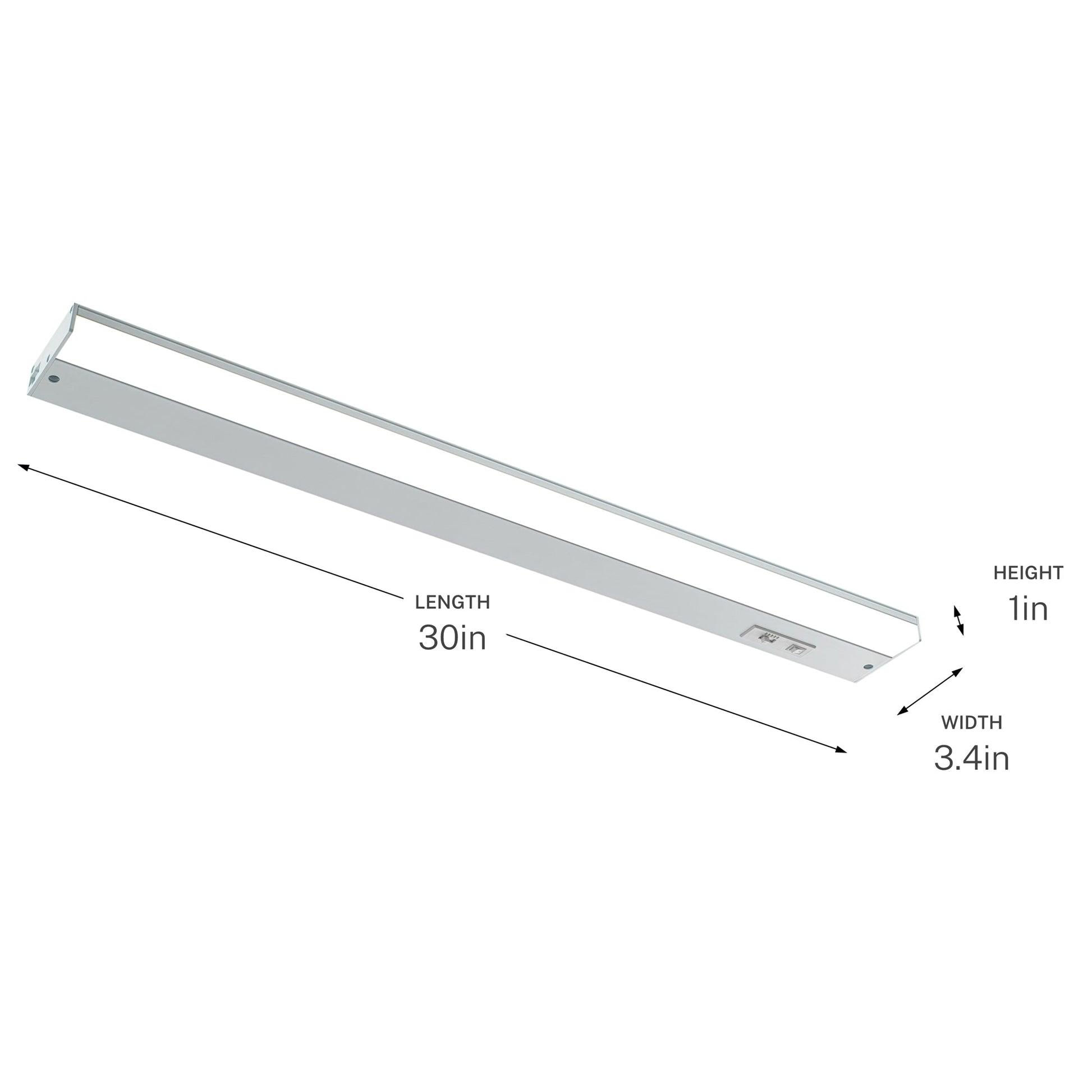Progress Lighting P700032-030-CS Arza Select 30 Inch White LED Under Cabinet Light - Dimensions: 30in Length x 3.4in Width x 1in Height