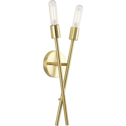 Progress Lighting Astra 2 light satin brass wall bracket