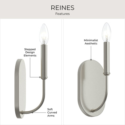 Progress Lighting P710153-009 Reines Brushed Nickel Wall Sconce - Image 6