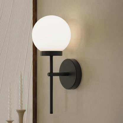 Progress Lighting P710157-31M Rigsby 1 Light Matte Black Wall Sconce angle view