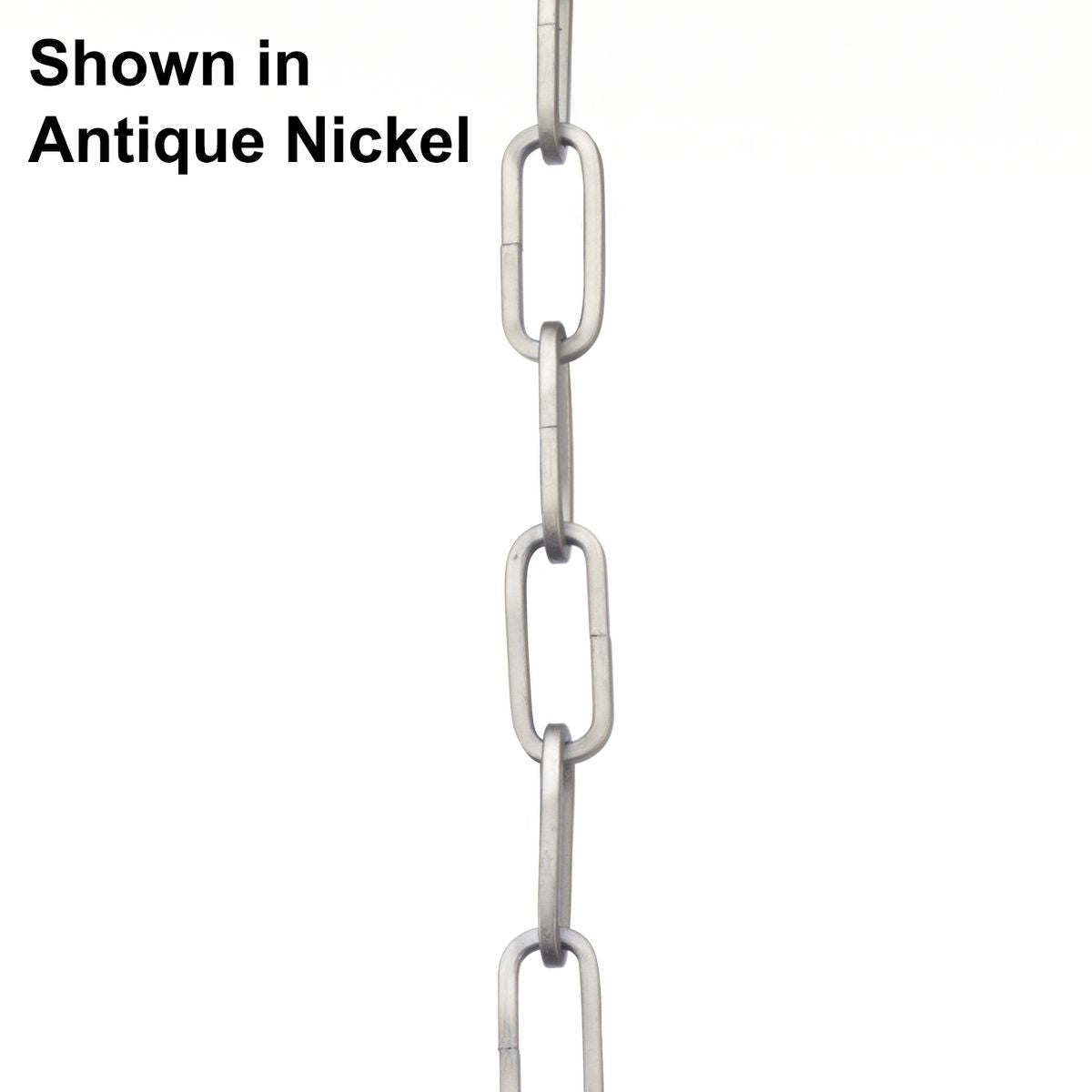 Progress Lighting square profile accessory chain shown in Antique Nickel finish