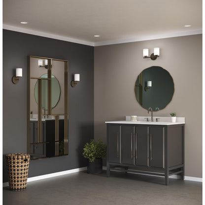 Progress Lighting Replay antique bronze bath vanity wall light in bathroom setting