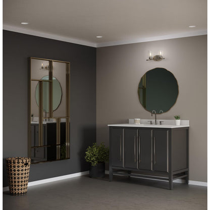 Progress Lighting Riley 2 light brushed nickel bath vanity wall light in bathroom setting